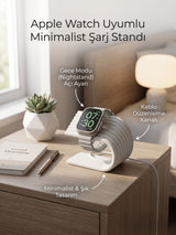 Apple Watch Uyumlu Şarj Standı Masaüstü Akıllı Saat Tutucu ve Kablo Düzenleyici