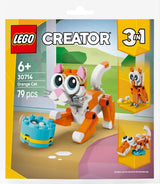 LEGO Creator Turuncu Kedi 30714 – 6 Yaş ve Üzeri Kız ve Erkek Çocuklar için Timsaha ve Yuvası, 2 Yumurtası Olan 1 Baykuşa Dönüşebilen Yaratıcı Oyuncak Yapım Seti, Doğum Günü Hediyesi Fikri (79 Parça)