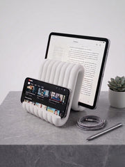 Modern Wavy Design Phone and Tablet Stand Desktop Ergonomic Holder Decorative Accessory