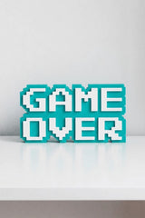 Game Over - 8-Bit - Gamer Odası Dekoru- 3 Boyutlu Tabela