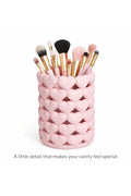 Kalpli Pembe Organizer – Makyaj Fırçalık, Kalemlik ve Aksesuar Düzenleyici - 9 x 12 cm