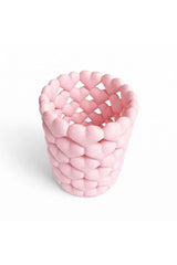 Kalpli Pembe Organizer – Makyaj Fırçalık, Kalemlik ve Aksesuar Düzenleyici - 9 x 12 cm