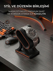 Masaüstü Saat ve Kordon Standı - Modern Tasarım Saat Tutucu Düzenleyici - Sport Tasarım
