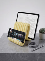Modern Dalgalı Tasarım Telefon ve Tablet Standı Masaüstü Ergonomik Tutucu Dekoratif Aksesuar