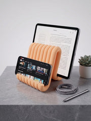 Modern Wavy Design Phone and Tablet Stand Desktop Ergonomic Holder Decorative Accessory