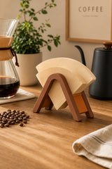 Dekoratif Filtre Kahve Kağıdı Standı - V60 Filtre Kağıdı Tutucu Organizer - Kahve Köşesi Aksesuarı