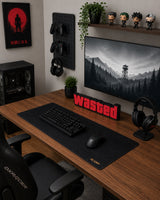 Wasted Dekoratif Oyuncu Odası Duvar Süsü 20 cm | Çift Taraflı Bantlı Yazı Figürü | Gaming Oda Dekoru