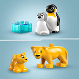 LEGO ® DUPLO® Kasabası Vahşi Hayvan Aileleri:Penguenler ve Aslanlar 10442- 2+ Eğitici Oyuncak Seti (10P)