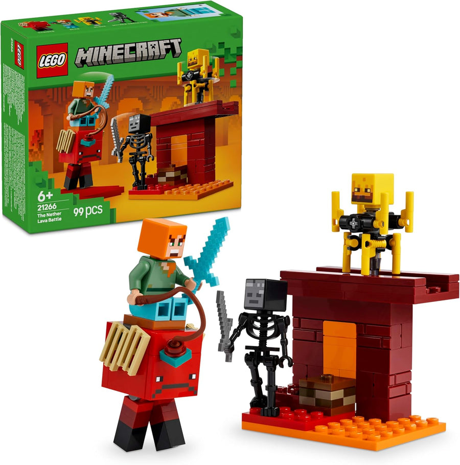 LEGO ® Minecraft® Nether Lav Savaşı 21266 - 6+ Çocuklar için Yaratıcı Oyuncak Yapım Seti (99P)