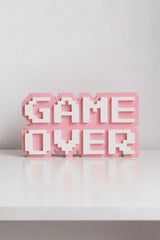 Game Over - 8-Bit - Gamer Odası Dekoru- 3 Boyutlu Tabela