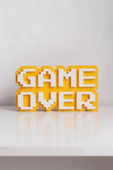 Game Over - 8-Bit - Gamer Odası Dekoru- 3 Boyutlu Tabela