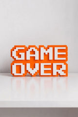 Game Over - 8-Bit - Gamer Odası Dekoru- 3 Boyutlu Tabela