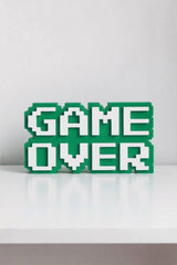 Game Over - 8-Bit - Gamer Odası Dekoru- 3 Boyutlu Tabela