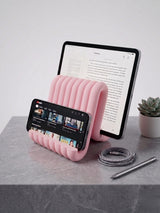 Modern Dalgalı Tasarım Telefon ve Tablet Standı Masaüstü Ergonomik Tutucu Dekoratif Aksesuar