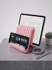 Modern Wavy Design Phone and Tablet Stand Desktop Ergonomic Holder Decorative Accessory