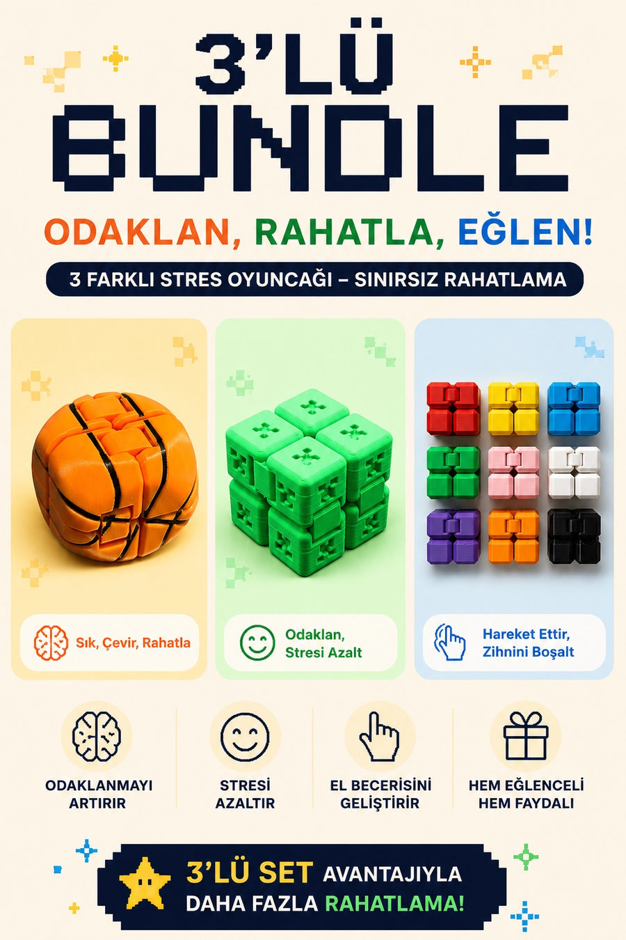 Stres Küpü 3'lü Fırsat Paketi