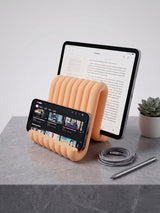 Modern Dalgalı Tasarım Telefon ve Tablet Standı Masaüstü Ergonomik Tutucu Dekoratif Aksesuar