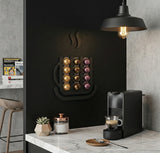 Nespresso Vertuo Uyumlu Dekoratif Duvara Monte Siyah Kahve Kapsül Tutucu Stand (12 Kapsül Kapasiteli)