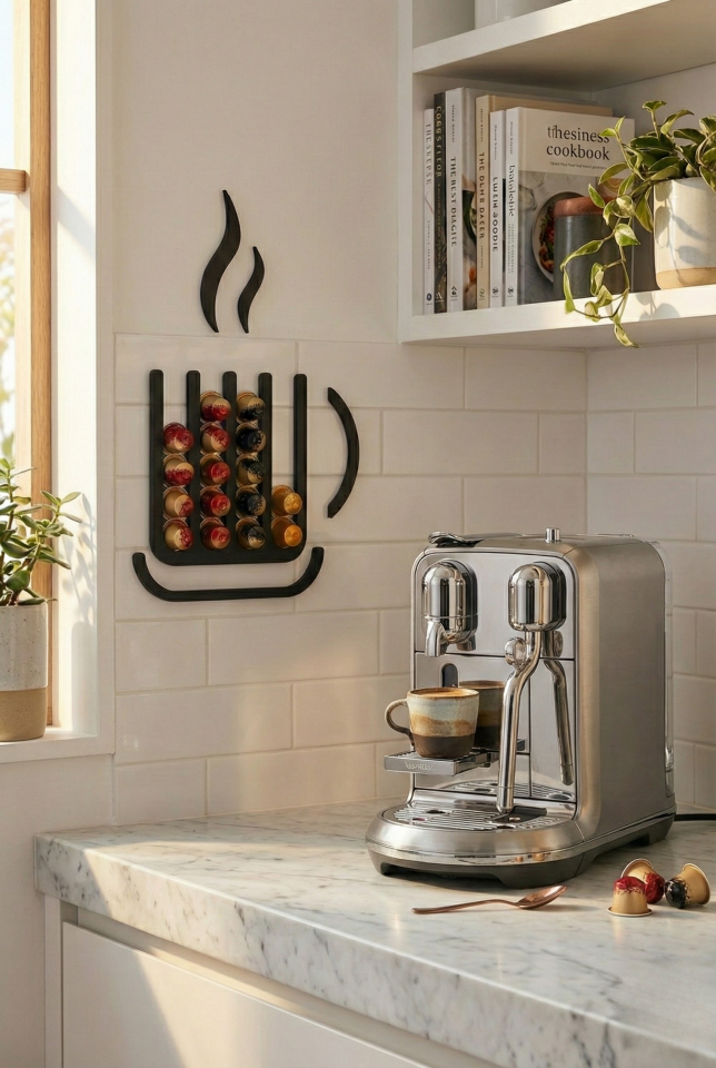 Nespresso ve Starbucks Uyumlu Kahve Bardağı Kapsül Kahve Tutucu Stand Düzenleyici Organizer