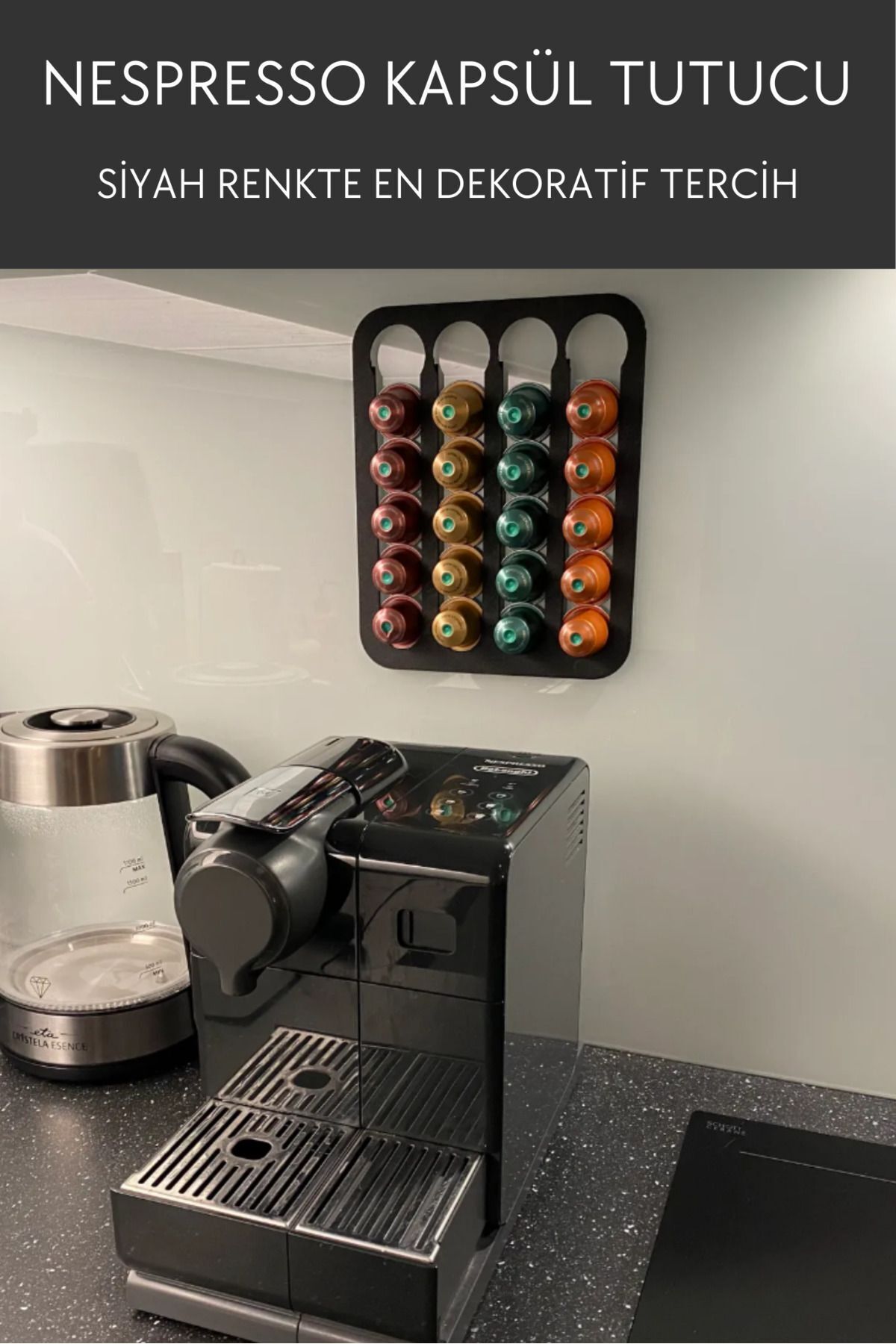 Nespresso Ve Starbucks Uyumlu Duvar Tipi Kapsül Kahve Standı
