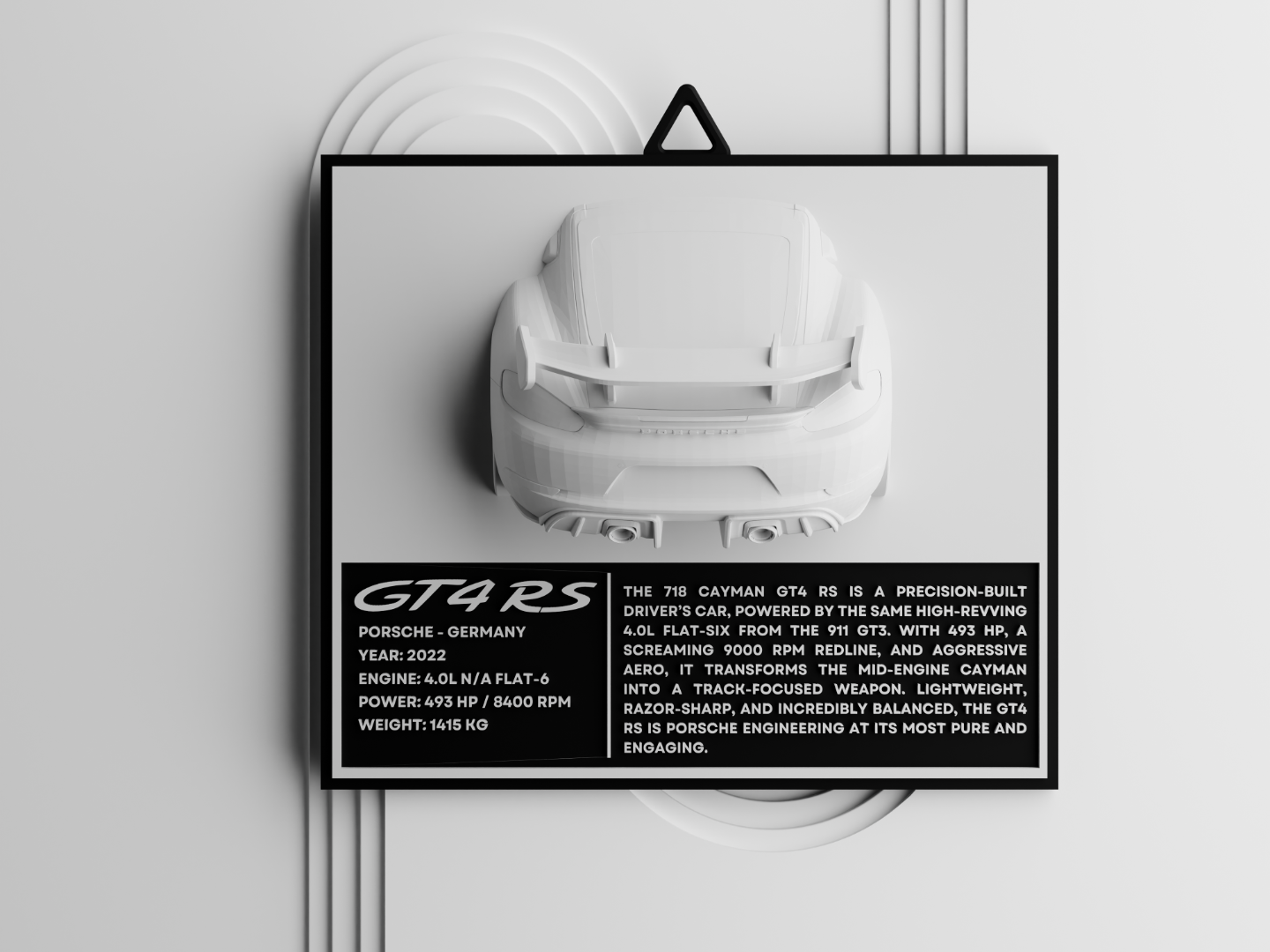 Porsche GT4 RS Wall Art