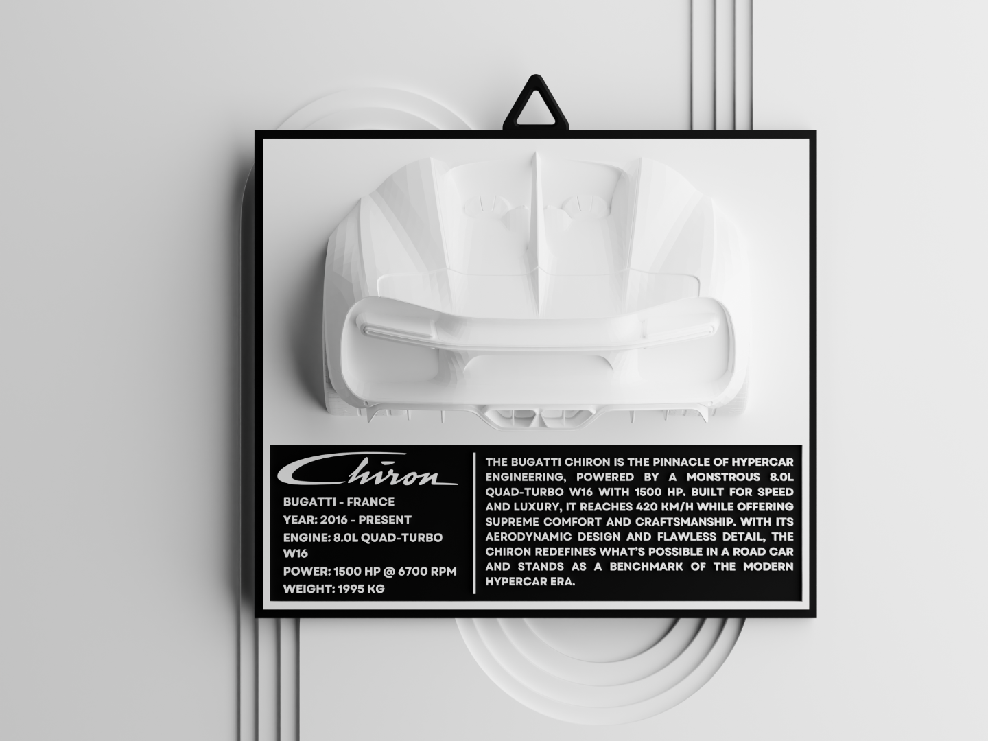 Bugatti Chiron Wall Art
