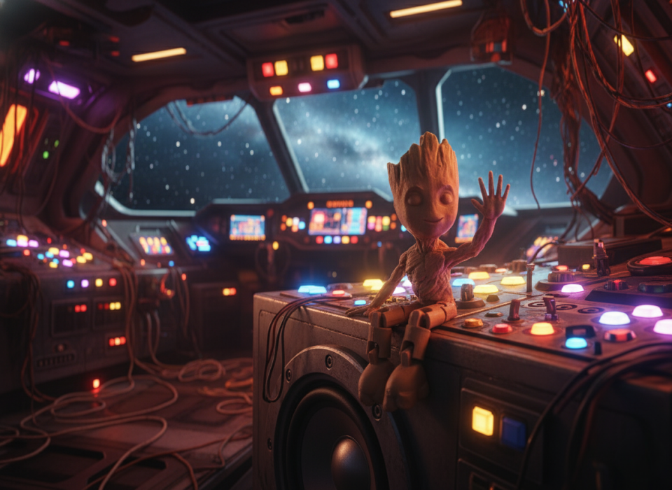 Baby Groot Eklemli Dekoratif Figür