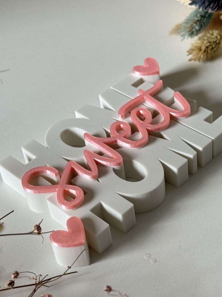 Home Sweet Home Yazılı Ev Dekoru