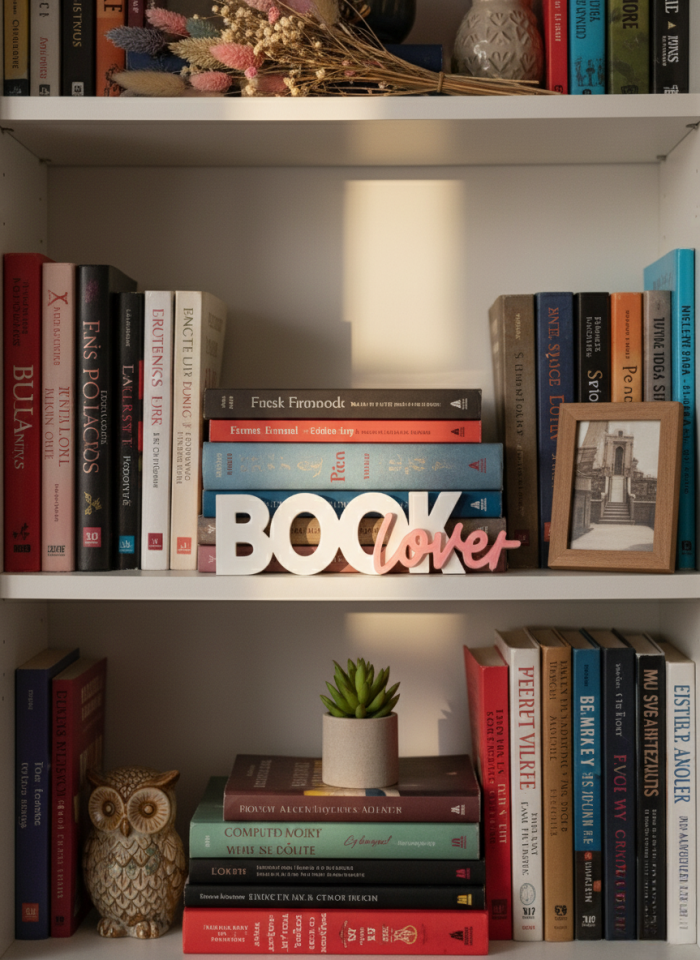 Book Lover Kitaplık Süsü- Dekor