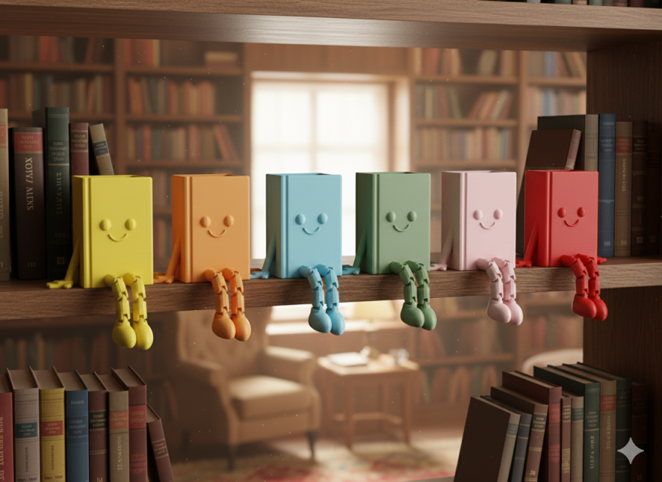 Sevimli Kitap Figür - Kitaplık Süsü- Dekor