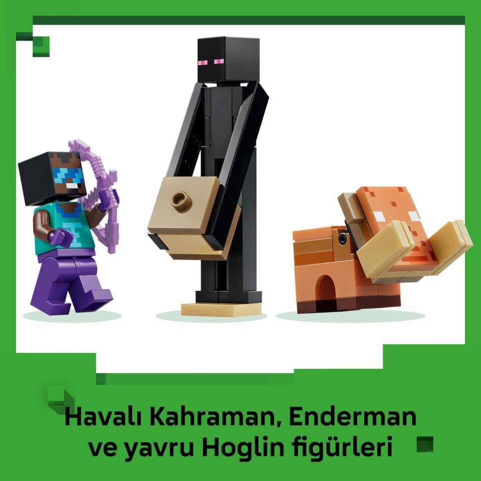 LEGO Minecraft Nether ve End Geçidi Yolculuğu 21584-7 Yaş ve Üzeri Çocuklar için Havalı Kahraman Minifigürü ve Enderman Figürleri İçeren Yaratıcı Oyuncak Yapım Seti, Hediye Fikri (192 Parça)