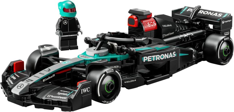 LEGO Speed Champions Mercedes-AMG F1 W15 Yarış Arabası 77244 – 10 Yaş ve Üzeri Kız ve Erkek Çocukları için Koleksiyonluk Sürücü Minifigürü İçeren Yapım Seti ve Sergileme Seti (267 Parça)