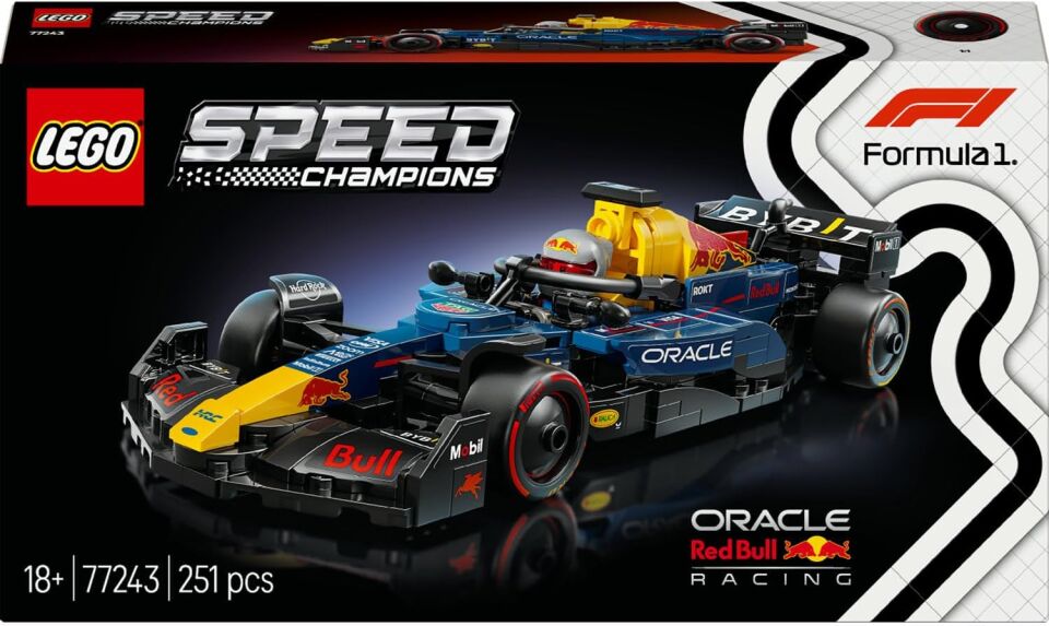 LEGO Speed Champions Oracle Red Bull Racing RB20 F1 Yarış Arabası 77243 – Yetişkinler için Koleksiyonluk Sürücü Minifigürü ve Orijinal Detaylar İçeren Koleksiyonluk Model Yapım Seti (251 Parça)