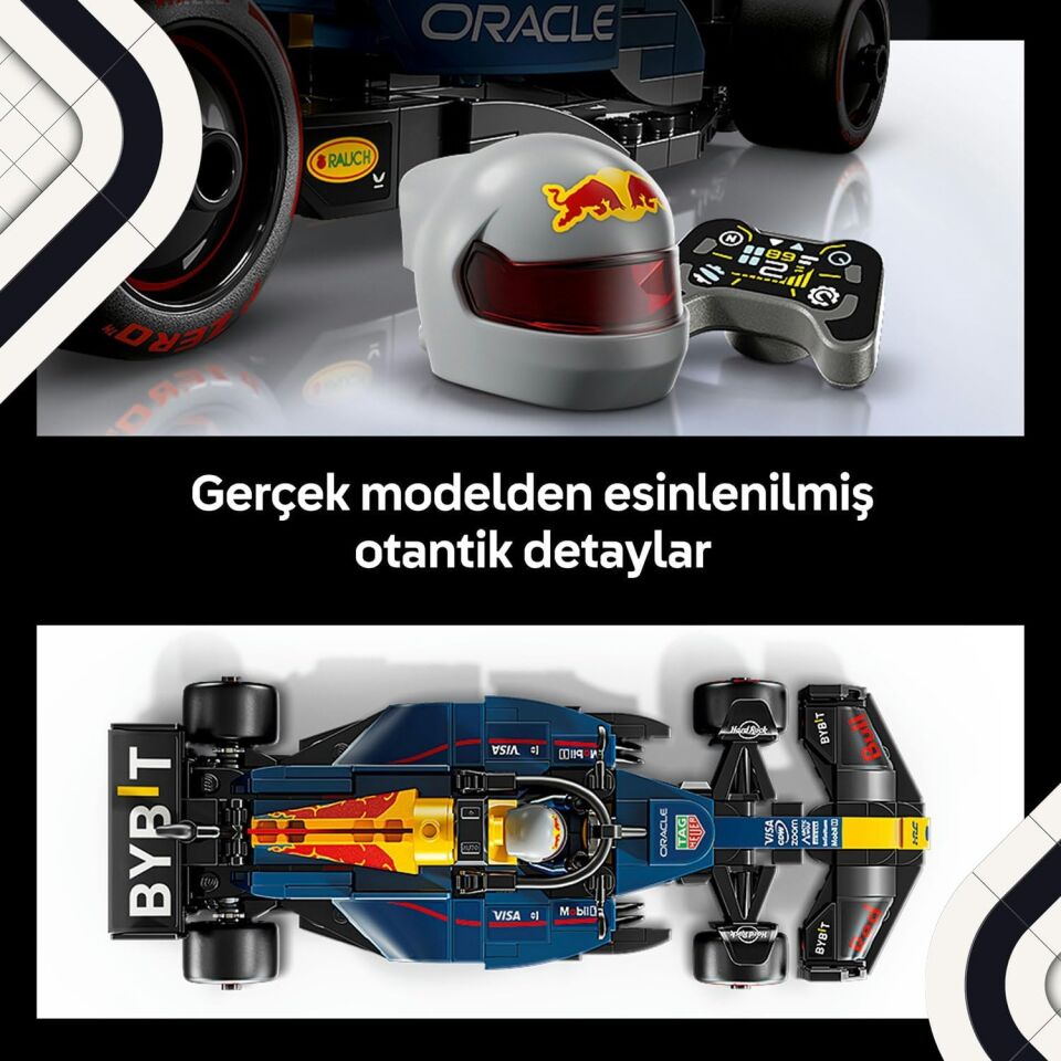 LEGO Speed Champions Oracle Red Bull Racing RB20 F1 Yarış Arabası 77243 – Yetişkinler için Koleksiyonluk Sürücü Minifigürü ve Orijinal Detaylar İçeren Koleksiyonluk Model Yapım Seti (251 Parça)