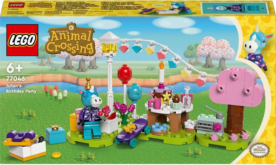 LEGO Animal Crossing Julian Doğum Gününü Kutluyor 77046 – 6 Yaş ve Üzeri Çocuklar için Yılbaşı Hediyesi Fikri, At Minifigürü ve Çok Sayıda Aksesuar İçeren Yaratıcı Oyuncak Yapım Seti (170 Parça)