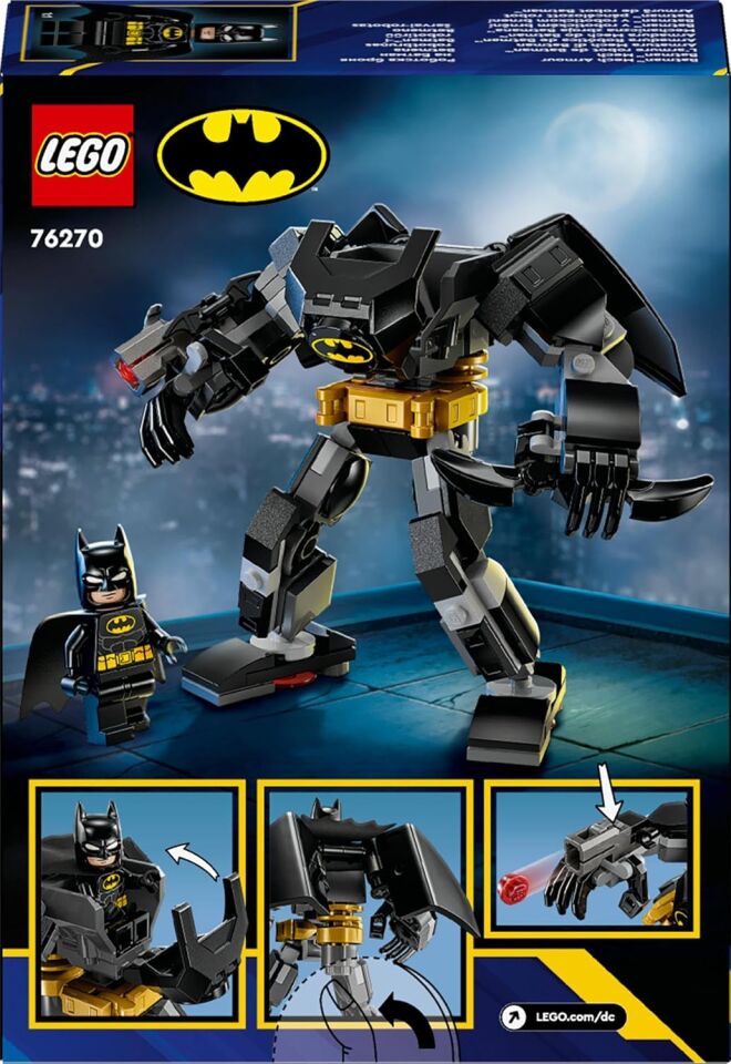 LEGO DC Batman: Batman Robot Zırhı 76270 – 6 Yaş ve Üzeri Süper Kahraman Sevenler İçin Batman Minifigürü İçeren Aksiyon Figürü Yapım Seti (140 Parça)