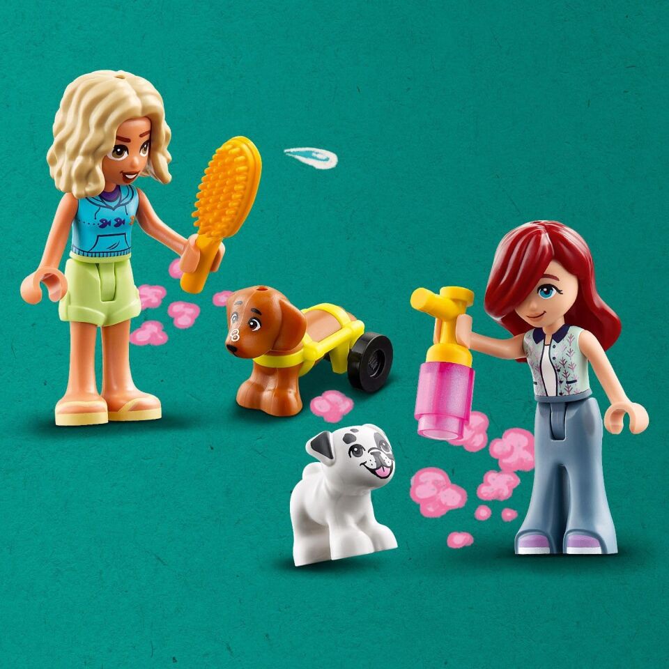 LEGO Friends Köpek Kuaförü Arabası 42635 – 4 Yaş ve Üzeri Kız ve Erkek Çocuklar için Yılbaşı Hediyesi Fikri, 2 Mini Bebek ve 2 Köpek Figürü İçeren Yaratıcı Eğlenceli Oyuncak Yapım Seti (60 Parça)