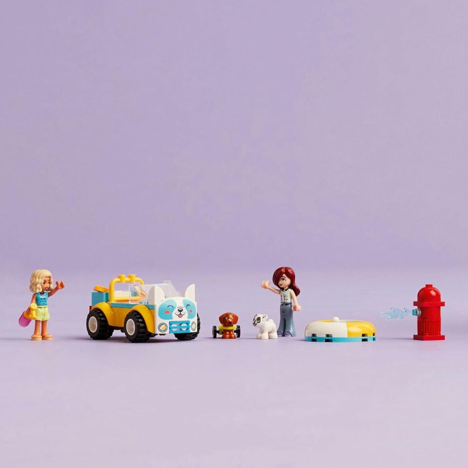 LEGO Friends Köpek Kuaförü Arabası 42635 – 4 Yaş ve Üzeri Kız ve Erkek Çocuklar için Yılbaşı Hediyesi Fikri, 2 Mini Bebek ve 2 Köpek Figürü İçeren Yaratıcı Eğlenceli Oyuncak Yapım Seti (60 Parça)
