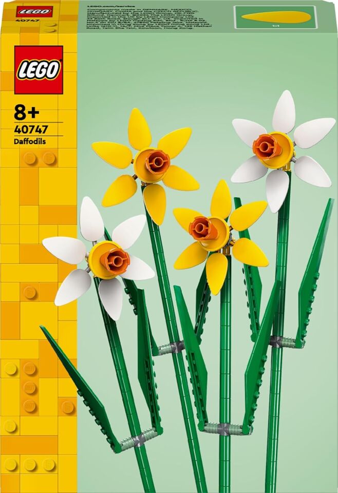 LEGO Botanicals Nergis 40747- Dekoratif, Koleksiyonluk ve Sergilenebilir Çiçek Modeli Yapım Seti (216 Parça)