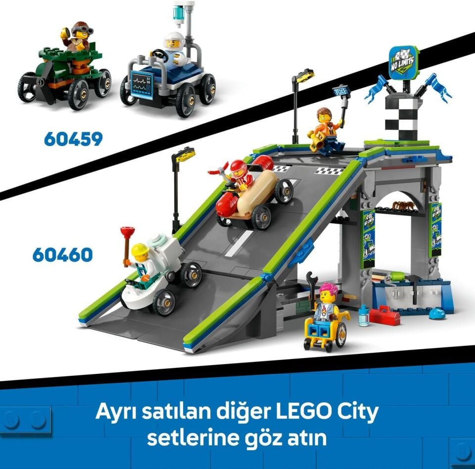 LEGO City Pizza Arabası İtfaiye Kamyonuna Karşı Yarış Arabası Paketi 60458-5 Yaş ve Üzeri Çocuklar için Yaratıcı Oyuncak Yapım Seti, Doğum Günü Hediyesi (70 Parça)