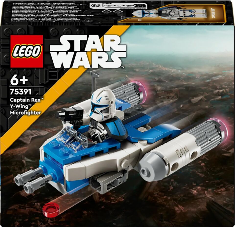 LEGO Star Wars: Klon Savaşları Yüzbaşı Rex Y–Wing Mikro Savaşçı 75391 – 6 Yaş ve Üzeri Çocuklar için Hediye Fikri, 2 Blaster Silahlı Yüzbaşı Rex Karakter İçeren Yaratıcı Oyuncak Yapım Seti (99 Parça)