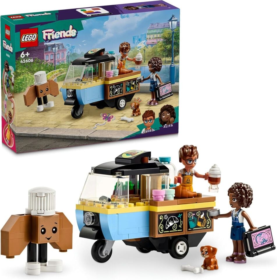 LEGO Friends Mobil Pastane 42606-6 Yaş ve Üzeri Çocuklar için Aliya Minifigürü İçeren Yaratıcı Oyuncak Yapım Seti (125 Parça)
