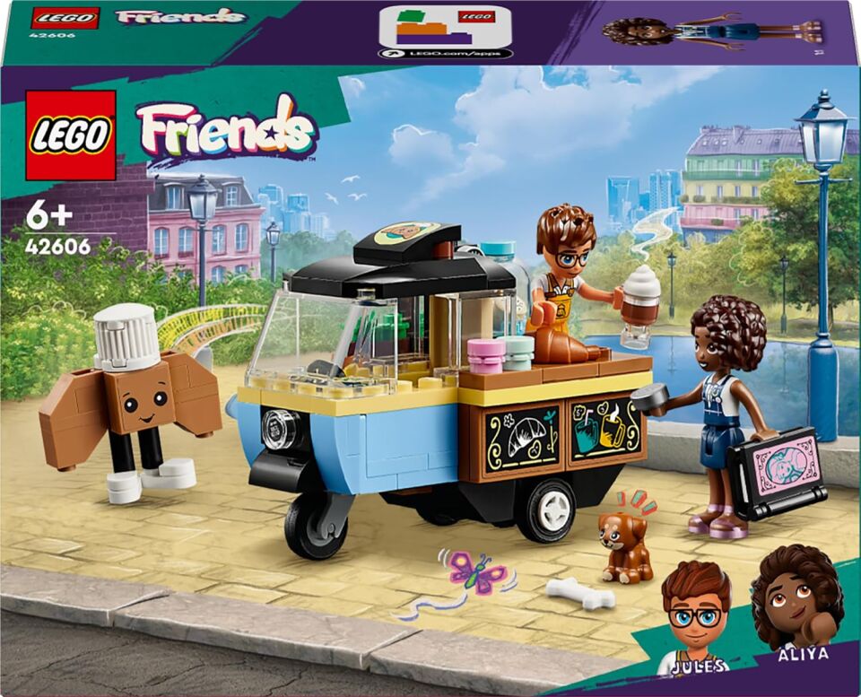 LEGO Friends Mobil Pastane 42606-6 Yaş ve Üzeri Çocuklar için Aliya Minifigürü İçeren Yaratıcı Oyuncak Yapım Seti (125 Parça)