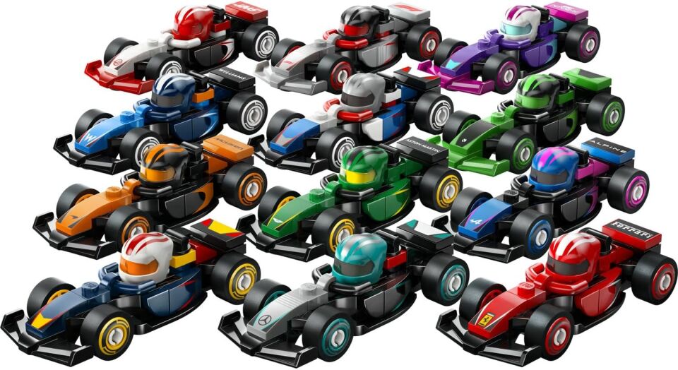 LEGO F1 Koleksiyonluk Yarış Arabaları 71049-6 Yaş Üzeri Kız ve Erkek Çocuklar için Ferrari ve McLaren Dahil 12 Formula 1 Takımının Mini Araba Modellerini İçeren Oyuncak Araba Yapım Seti (29 Parça)