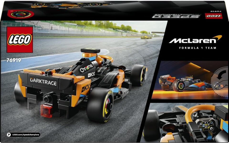 LEGO Speed Champions 2023 McLaren Formula 1 Yarış Arabası Set 76919 – 9 Yaş ve Üzeri Kız ve Erkek Çocukları için Koleksiyonluk Oyuncak Model Yapım Seti, Çocuk Doğum Günü Hediyesi Fikri (245 Parça)