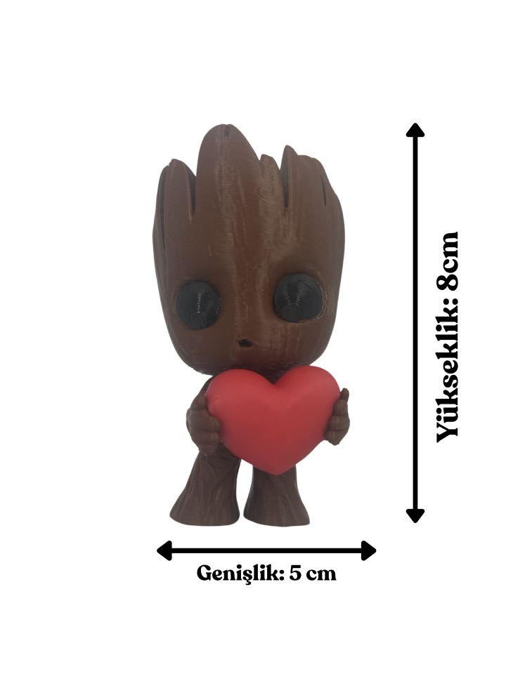 Kalpli Baby Groot Dekoratif Figür Biblo - Kitaplık Dekoru