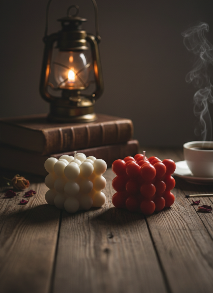 Kalp Bubble Mum Seti -Gül Kokulu